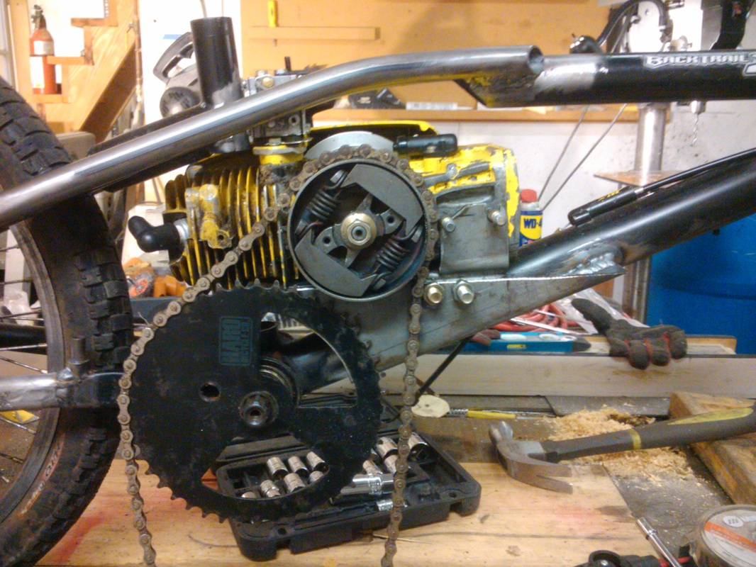 chainsaw engine on bike